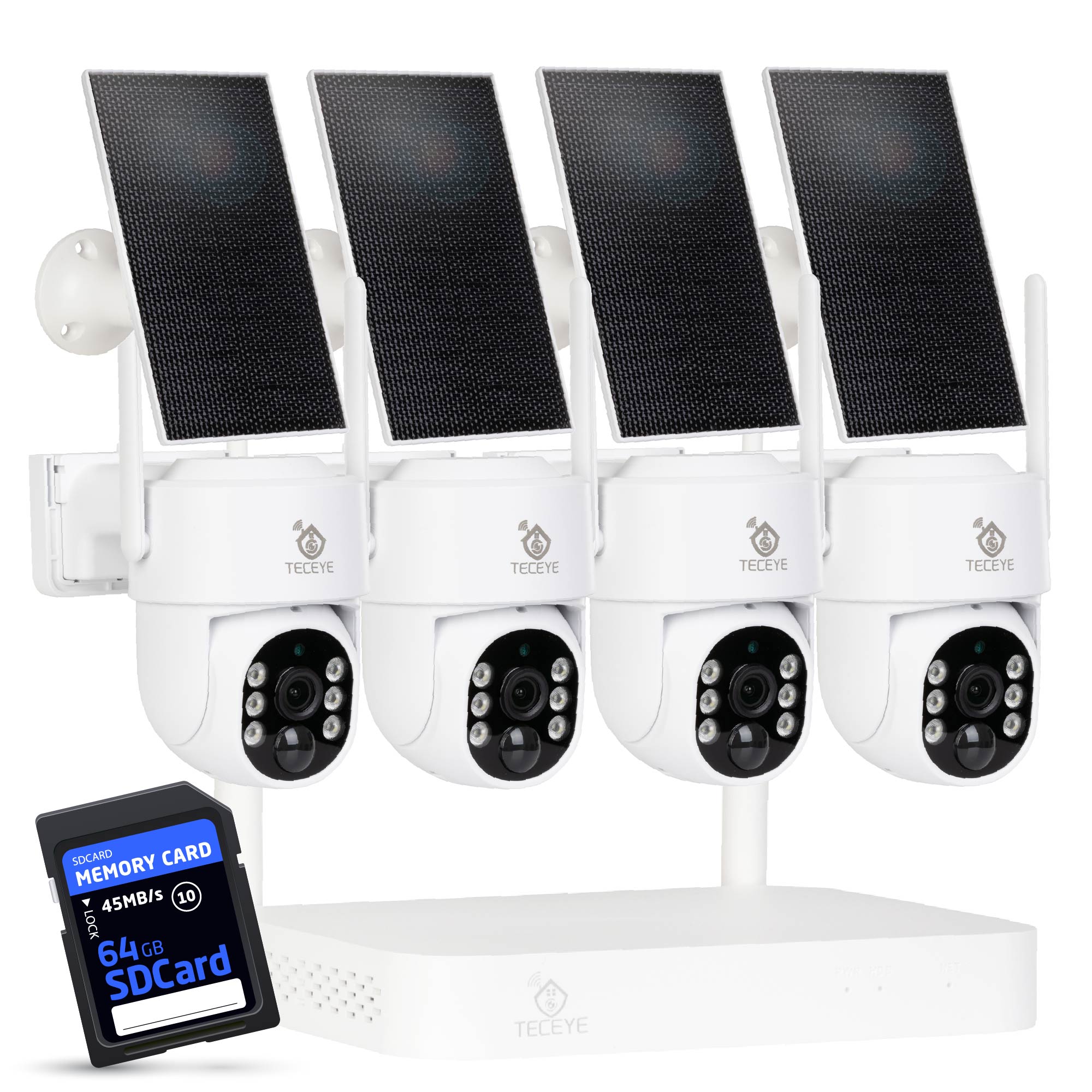 Teceye Wifi Camera Bestuurbaar met Zonnepaneel