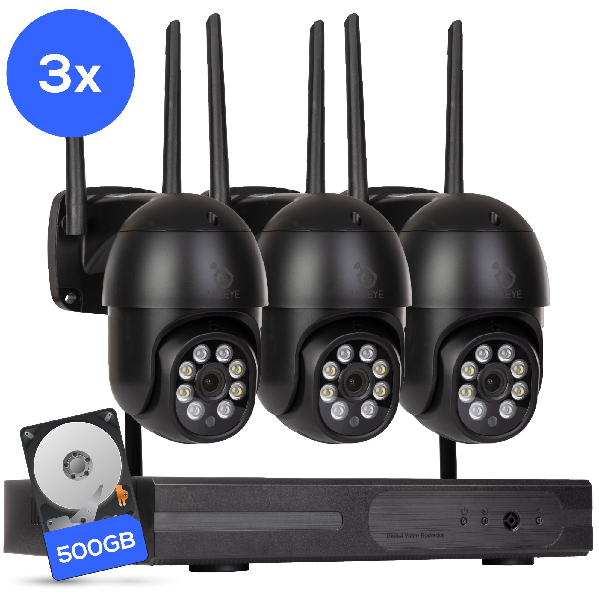 Teceye Wifi Camera Systeem PTZ