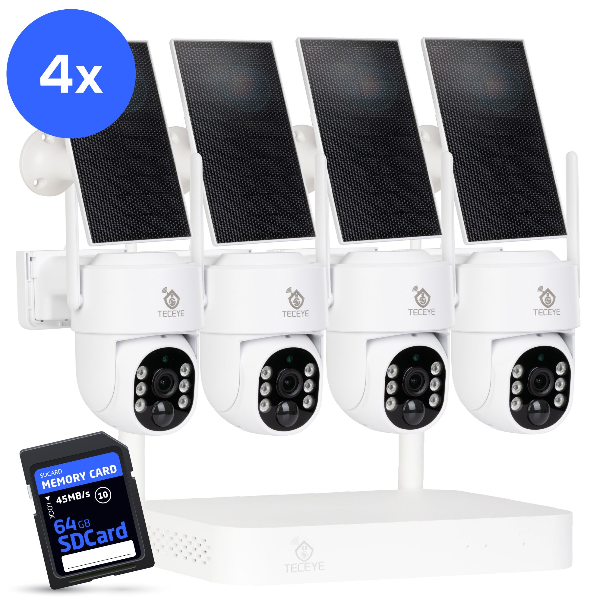 Teceye Wifi Camera Bestuurbaar met Zonnepaneel