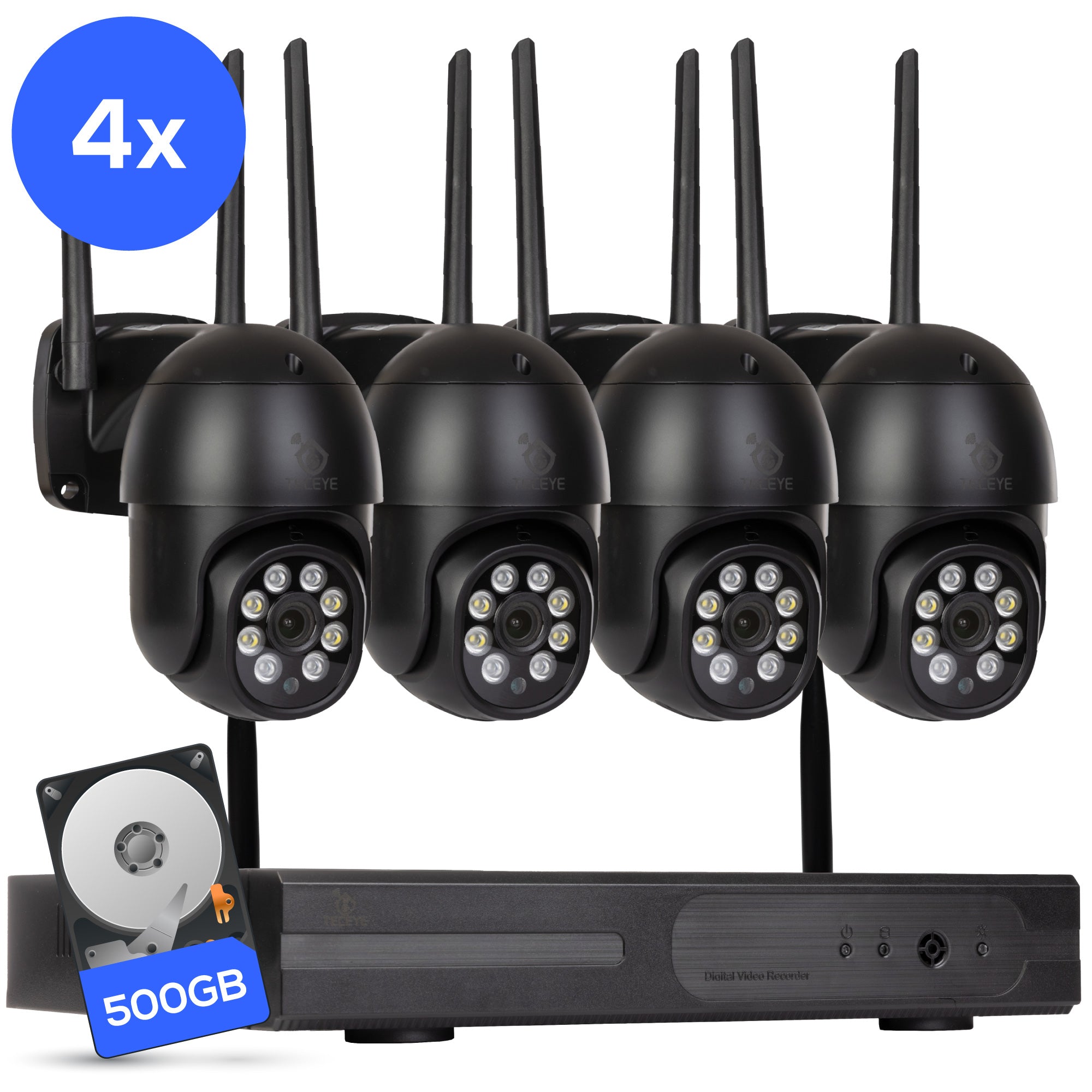 Teceye Wifi Camera Systeem PTZ