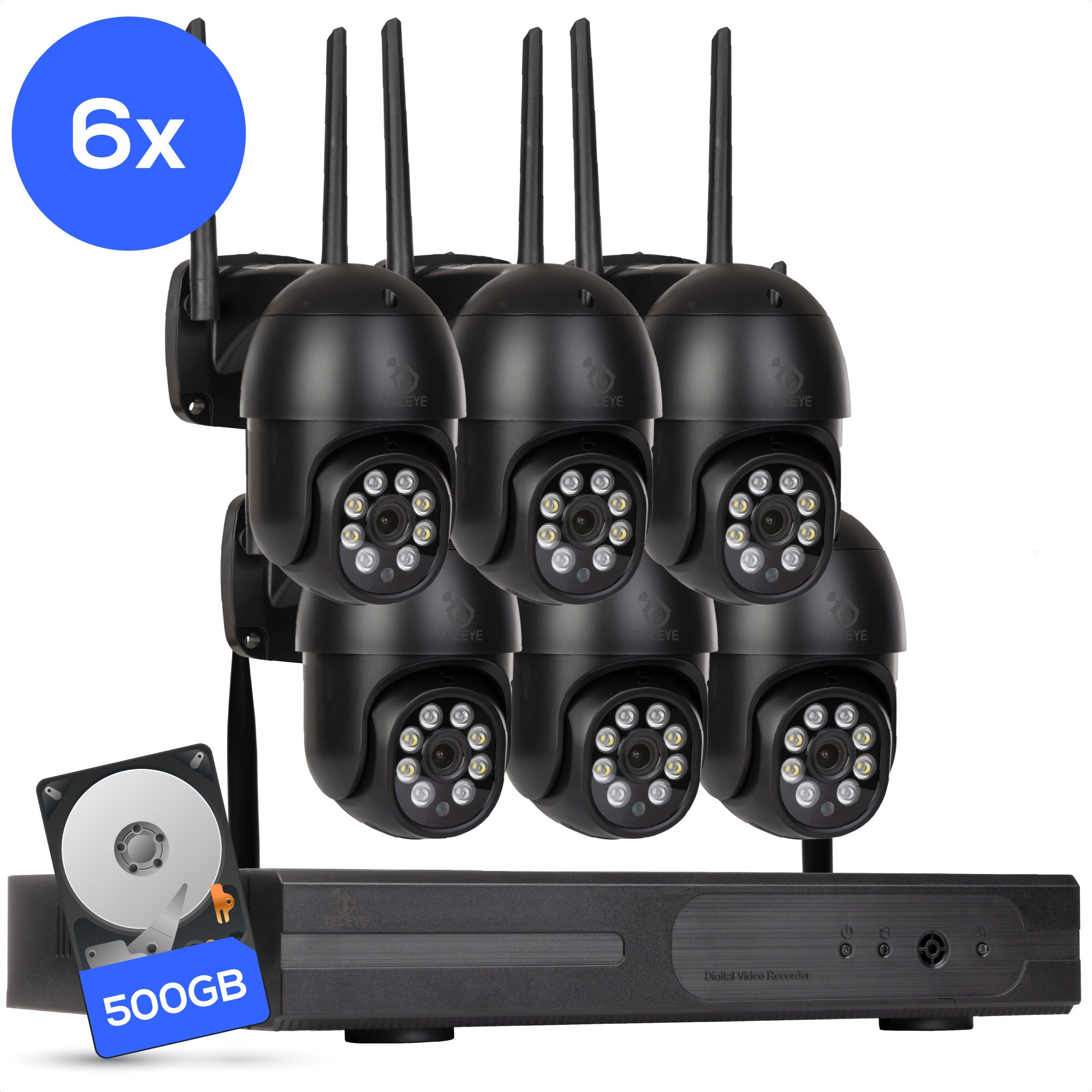 Teceye Wifi Camera Systeem PTZ