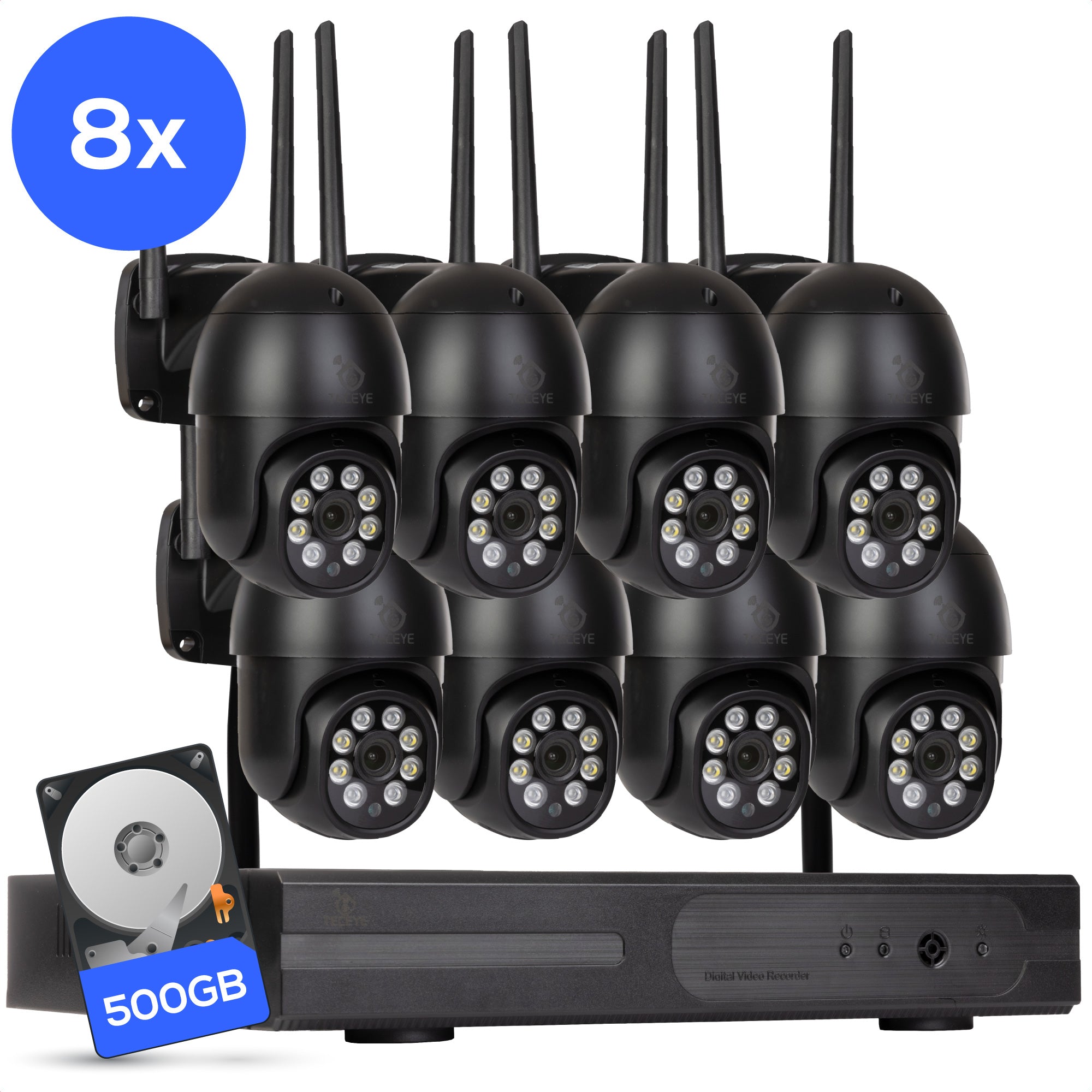 Teceye Wifi Camera Systeem PTZ