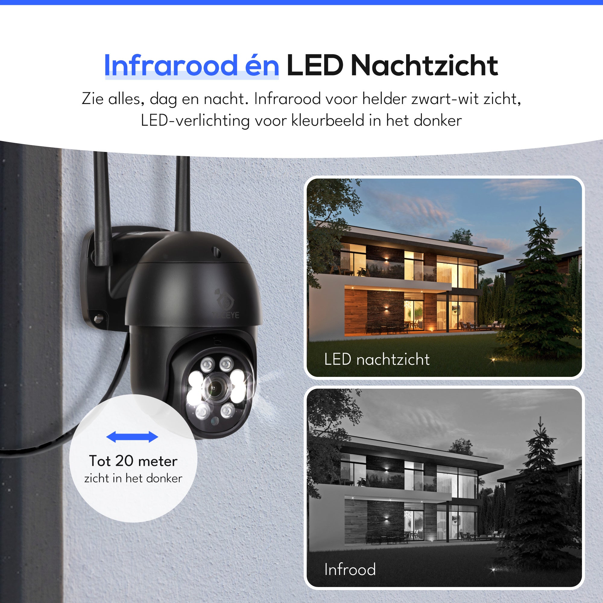 Teceye Wifi Camera Systeem PTZ