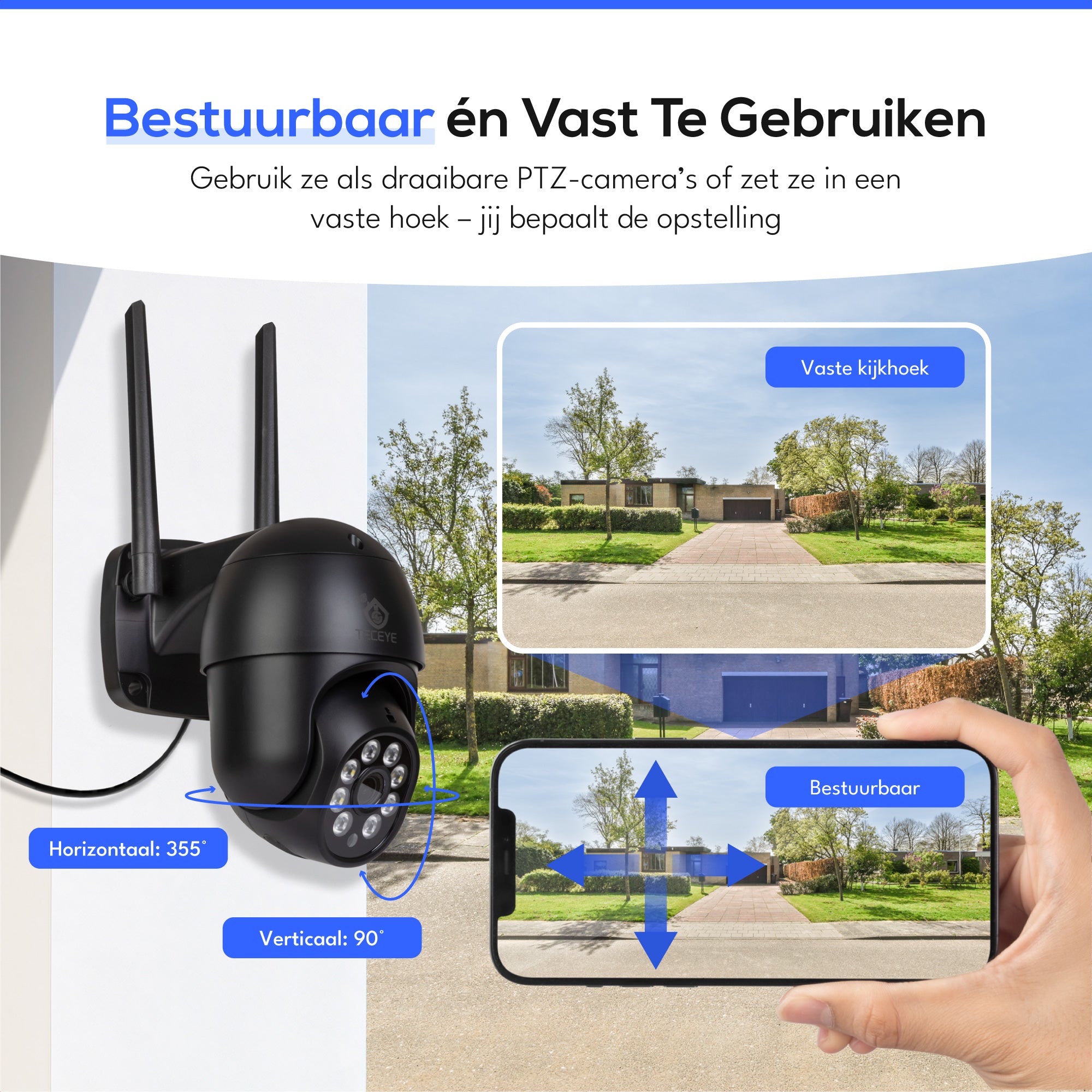 Teceye Wifi Camera Systeem PTZ