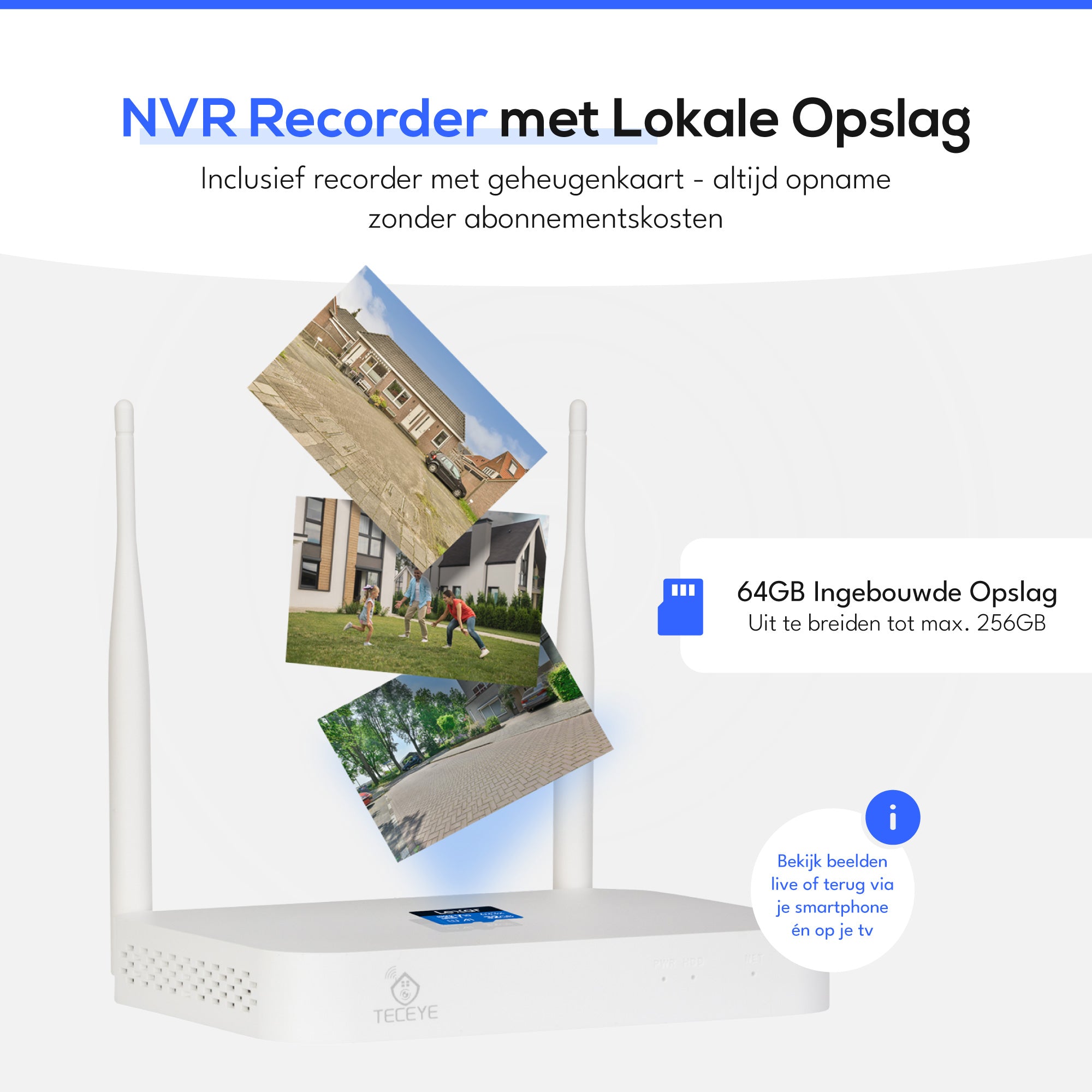 Teceye Wifi Camera Bestuurbaar met Zonnepaneel