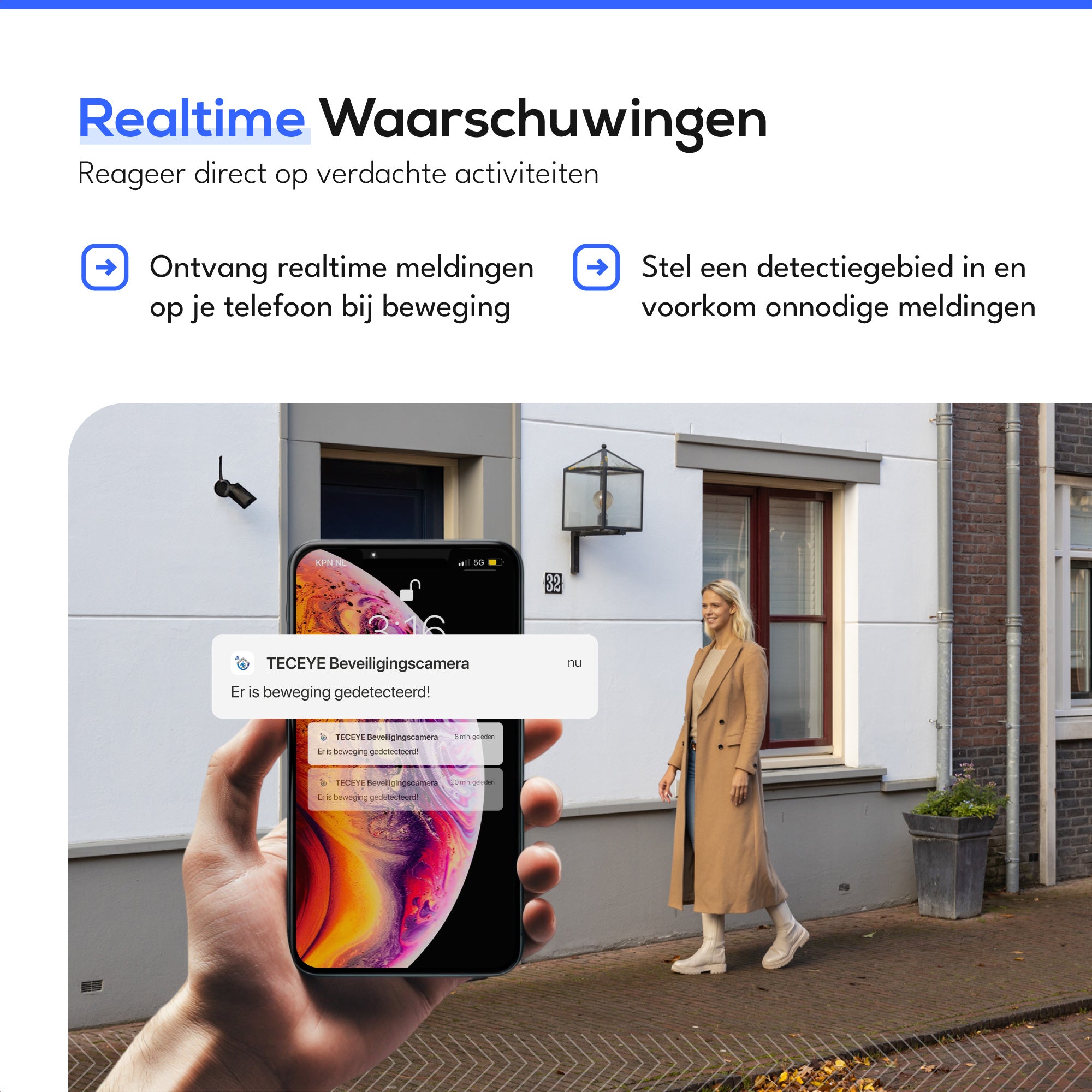 Teceye Smart Wifi Camera Zwart