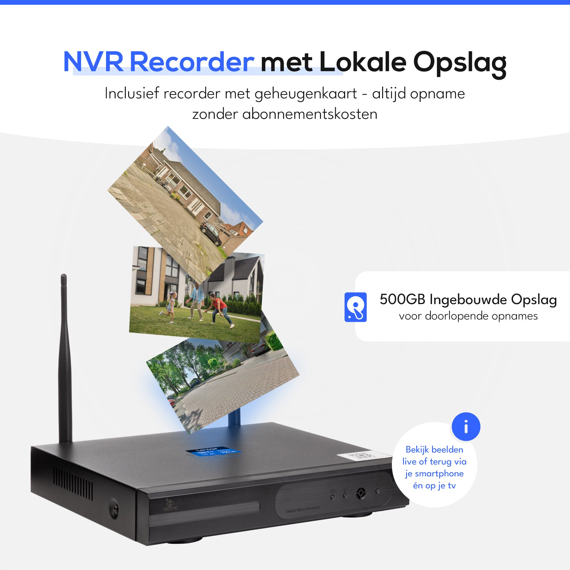 Teceye Wifi Camera Systeem PTZ
