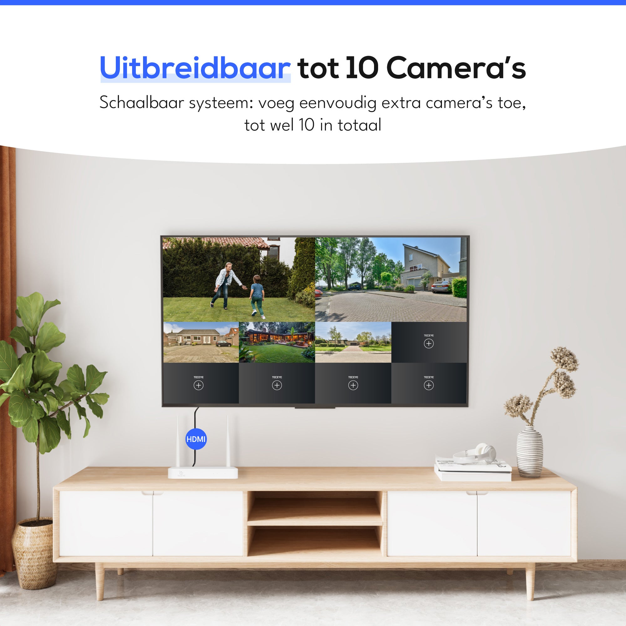Teceye Wifi Camera Bestuurbaar met Zonnepaneel