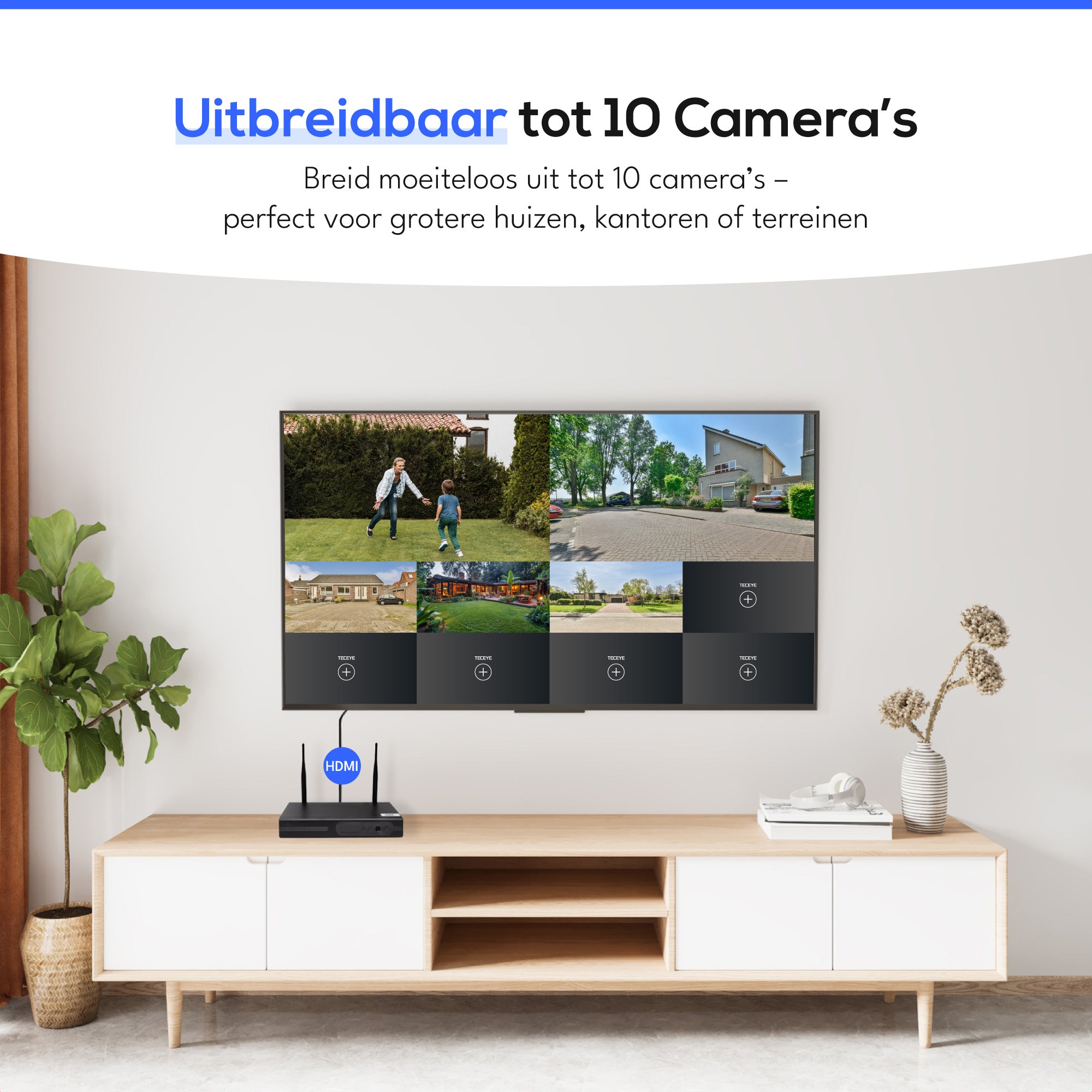 Teceye Wifi Camera Systeem PTZ Dubbele Camera
