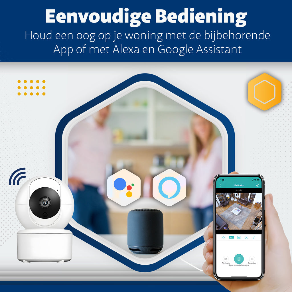 Wifi Ip Camera – Binnen Camera Met Nachtzicht – Home Security  – HD Kwaliteit