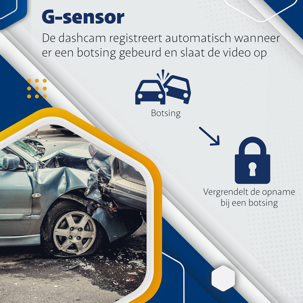 Dashboard Camera - Parkeermodus - - Touchscreen- Nachtzicht - Voor & Achter + 32GB