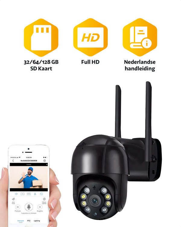 Wifi Ip Camera – Buiten Camera Met Nachtzicht - AI Tracking – 1080P