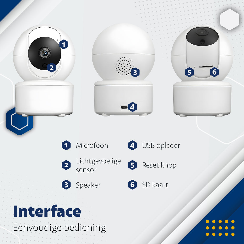 Wifi Ip Camera – Binnen Camera Met Nachtzicht – Home Security  – HD Kwaliteit