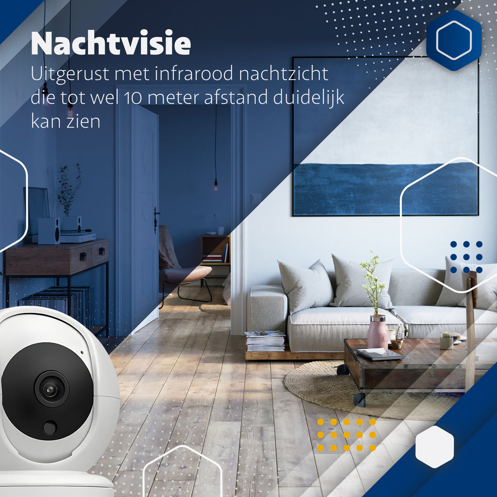 Wifi Ip Camera – Binnen Camera Met Nachtzicht – Home Security  – HD Kwaliteit