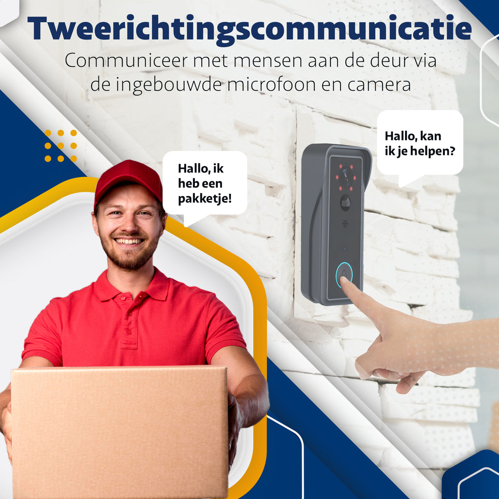 Video Deurbel Met Camera + Wifi – Camera Deurbel – Wifi Deurbel – 1080 P