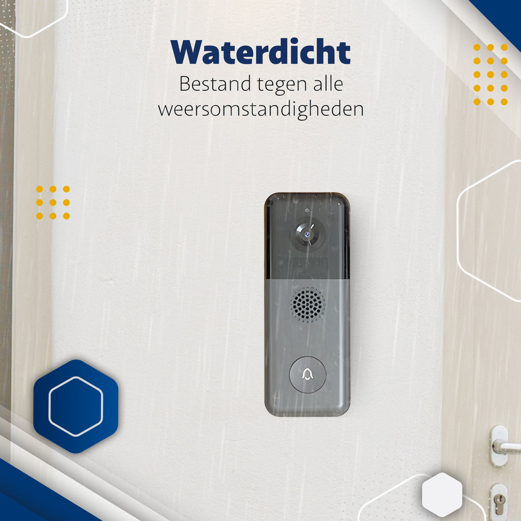 Wifi Video Deurbel Met Camera – Wifi Deurbel – Op Stroom & Accu