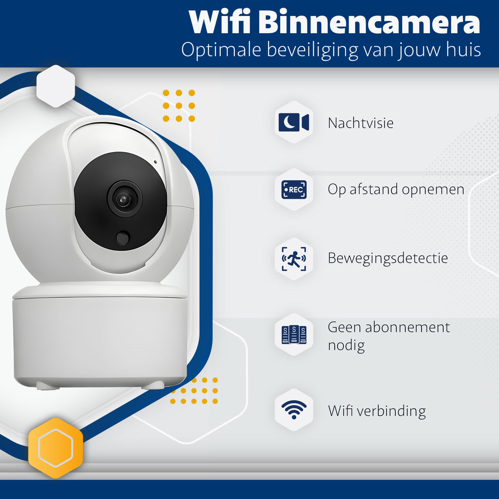 Wifi Ip Camera – Binnen Camera Met Nachtzicht – Home Security  – HD Kwaliteit