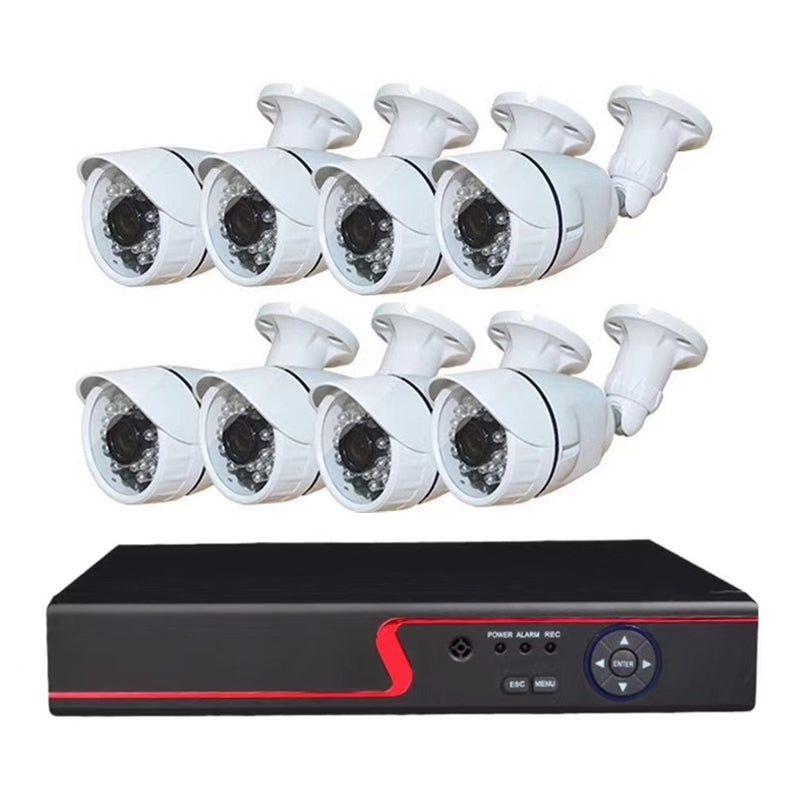 Smart Binnen & Buiten camera Set 8 stuks 1080P - Wit
