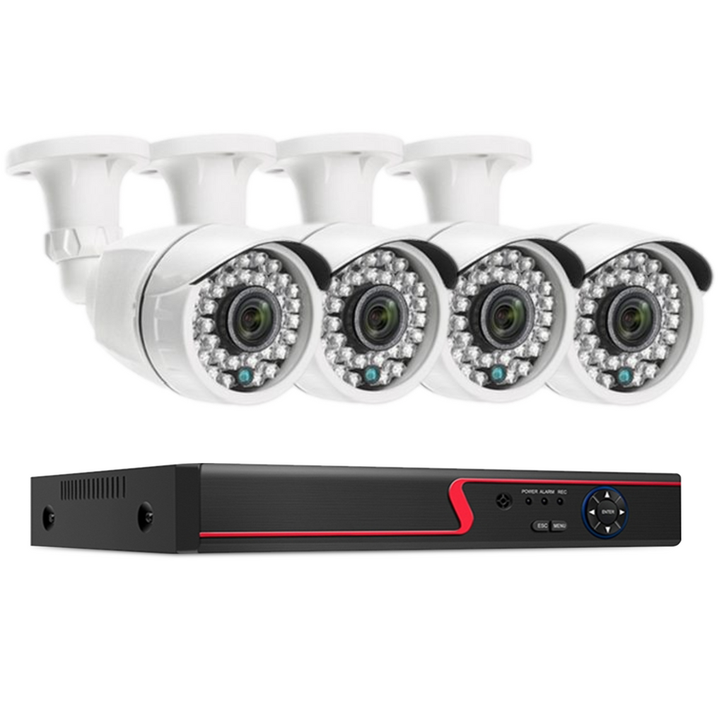 Smart Binnen & Buiten camera Set 4 stuks 1080P - Wit