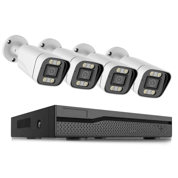 Teceye Binnen & Buiten camera systeem POE - 5MP Full HD - Wit